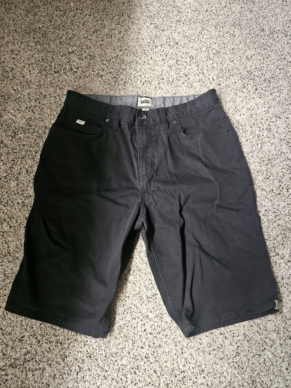 Vans Black Flat Front Men's Shorts